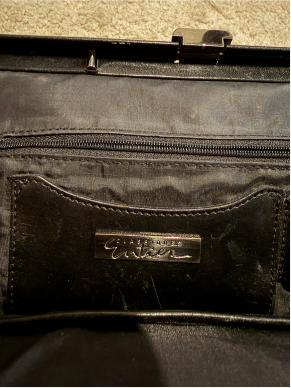 Vintage Classiques Entier tweed gingham frame bag - Picture 4 of 9
